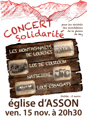Affiche du concert solidarité à Asson